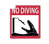 13 cm x 11,6 cm pour No Diving Beast Decal Personnalité Réfrigérateur Autocollants De Voiture Anti-Rayures