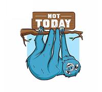 13 cm x 11,7 cm pour pas aujourd'hui suspendu paresseux moto voiture autocollants pare-brise coffre décalcomanie