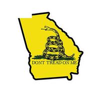 13 cm x 11 cm État de Géorgie ne marchez pas sur moi autocollant de voiture en vinyle imprimé