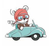 13 cm x 11 cm Voitures Ours Colle Autocollant Fine Decal RV VAN 3D DIY Pare-Brise Pare-chocs