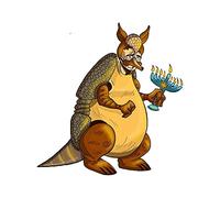 13 cm x 12,4 cm pour les autocollants de voiture en vinyle Comin To Town de The Holiday Armadillo