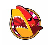 13 cm x 12,4 cm pour Red Shark Big Mouth Fangs Étanche Personnalité Autocollants De Voiture Decal