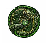 13 cm x 12,5 cm pour Ours Crocodile Vert Pare-Brise Personnalité Réfrigérateur RV Voiture Autocollants Pare-chocs