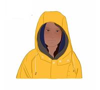 13 cm x 12,6 cm pour Greta Thunberg vinyle autocollant fenêtre camion voiture mur ordinateur portable RV