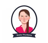 13 cm x 12,6 cm pour Greta Thunberg vinyle autocollant fenêtre camion voiture mur ordinateur portable RV