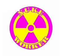 13 cm x 12,6 cm travailleur nucléaire voiture style autocollants avertissement décalcomanies étanche vinyle Auto DM