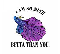 13 cm x 12,6 pour je suis tellement mieux que toi autocollants de voiture personnalité