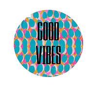 13 cm x 12,7 cm pour de bonnes vibrations voiture autocollants Graffiti décalcomanie vinyle imperméable matériel Occlusion