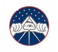 13 cm x 12,7 cm pour Eye of Providence réfrigérateur voiture autocollants Occlusion Scratch Decal voiture