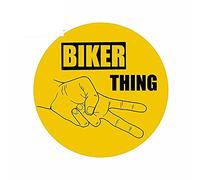 13 cm x 12,7 cm pour motard chose jaune voiture autocollant tronc dessin animé Windows décalcomanie pare-brise