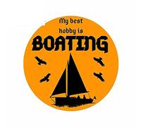 13 cm x 12,8 cm pour mon meilleur passe-temps est la navigation de plaisance autocollants de voiture étanches