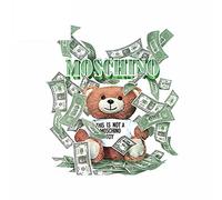 13 cm x 12,9 cm pour Moschino Ours Logo Autocollant De Voiture Moto Porte Ordinateur Pare-chocs Étanche