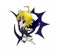 13 cm x 12,9 cm pour sept péchés capitaux autocollants de voiture décalque de coffre accessoires de voiture étanche