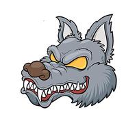 13 cm x 12,9 cm pour Wolf Face Auto pare-chocs fenêtre voiture autocollants vinyle voiture Wrap