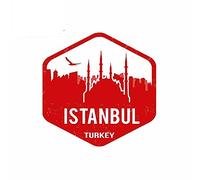 13 cm x 13 cm autocollants de voiture drôles créatifs pour la turquie Istanbul Badge voiture Assessoires JDM ATV