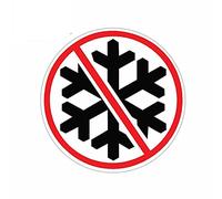 13 cm x 13 cm pas de flocons de neige rond drôle casque casque polychrome imprimé décalcomanie dessin animé