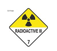 13 cm x 13 cm style de voiture radioactif Iii avertissement autocollant de voiture rayonnement nucléaire atomique fenêtres étanches