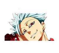 13 cm x 7,1 cm pour les sept péchés capitaux interdiction voiture autocollants pare-brise personnalité décalcomanie