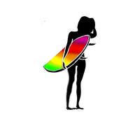 13 cm x 7,4 cm pour Beach Babe Fine Decal Scratch Proof Car Sticker Bumper Car