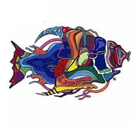 13 cm x 8,1 cm pour couleur poisson mosaïque abstrait étanche voiture autocollants dessin animé décoration décalcomanie