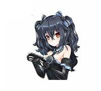 13 cm x 8,3 cm décalcomanies pour Hyperdimension Neptunia noir coeur robe vinyle voiture Wrap personnalité