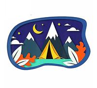 13 cm x 8,5 cm pour feu de camp en plein air Camping voiture autocollant personnalité décalcomanie climatiseur réfrigérateur