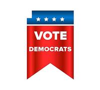 13 cm x 8,9 cm pour les États-Unis d'Amérique vote démocrate autocollant de voiture JDM Auto