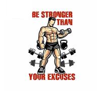 13 cm x 9,2 cm pour être plus fort que vos excuses Anime décalcomanie personnalité moto voiture