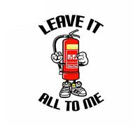 13 cm x 9,2 cm pour extincteur laissez-moi tout autocollants de voiture en vinyle