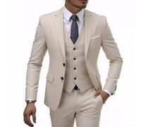 13 couleurs Style basique hommes décontracté couleur unie 3 pièces costumes/mâle deux boutons Blazers Jacker manteau pantalon pantalon gilet gilet Army Green