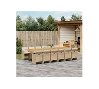 Vidaxl Ensemble À Manger De Jardin Et Coussins 13 Pcs Beige