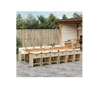 13-delige Tuinset met kussens poly rattan beige3277899