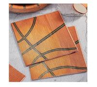 13 di Ilaria - 24 Serviettes en Papier Jetables Thème Basket • Pour Fête d’Anniversaire Garçon ou Fille • 16,5 x 16,5 cm • Couleurs Vives et Ludiques