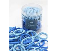 13 di Ilaria - 50 Élastiques Cheveux Bleus - Sans Métal - Doux &