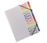 13 Dossier de documents en plastique multicouche | Sac de fichiers portable for organisateur de bureau léger avec séparateurs de couleurs arc-en-ciel pochette