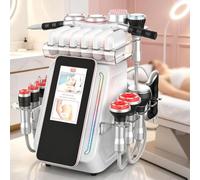 13 en 1 80KHz Cavitation-RF Machine Minceur Visage & Corps | Multifonction avec aspiration LED,chaleur profonde,EMS pour brûler graisses,sculpter silhouette,Appareil portable à domicile