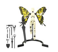 13 Figurines d'action, 13 Robots, 13 Figurines imprimées Lucky Puppet Joints, Jouet Robot multiarticulé avec 13 Figurines d'action, Figurines Mobiles avec 13 articulations de heureuses pour et