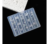 13 formes uniques de Nail Art 3D en Silicone transparent avec des sculptures de Jades complexes pour les stylistes, moules de Nail Art