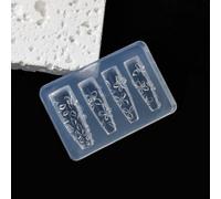 13 formes uniques de Nail Art 3D en Silicone transparent avec des sculptures de Jades complexes pour les stylistes, modèles de conception d ' ongles