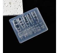 13 formes uniques de Nail Art 3D en Silicone transparent avec des sculptures de Jades complexes pour les stylistes, moules de Nail Art