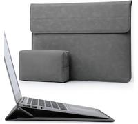 13 Inch Laptop Sleeve Case with Stand Function for MacBook Air 13 M4 M3 M2 M1 2025-2018, MacBook Pro 13 M2 M1 2025-2016, 13 Inch iPad Pro/Air, 13 Inch Surface Pro, XPS 13, Dark Grey Gris