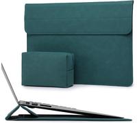 13 Inch Laptop Sleeve Case with Stand Function for MacBook Air 13 M4 M3 M2 M1 2025-2018, MacBook Pro 13 M2 M1 2025-2016, 13 Inch iPad Pro/Air, 13 Inch Surface Pro, XPS 13, Dark Green Vert