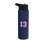 13 Matching entre filles de l'université sportive numéro treize Stainless Steel Insulated Water Bottle