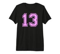 13 Matching Entre Filles de l'université Sportive numéro Treize T-Shirt Haut de Gamme