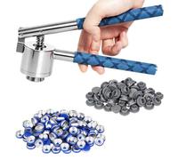 13 mm Flip-Top-Fläschchen-Crimper, 100 Stk. Flip-Top-Kappen und 100 Stk. Gummistopfen sind im Lieferumfang enthalten