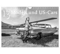 13 Models & US-Cars (Wandkalender 2026 DIN A4 quer), CALVENDO Monatskalender: US-Car Oldtimer mit sexy Models in Szene gesetzt
