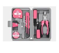 13-Pcs Household DIY Tool Kit for Women Compact Tool Box Set with Essential Starter Tools for Home Projects outil(13piece)