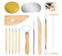 13 PCS Poterie Kit, Outil Poterie et Outils Argile pour Sculpture, Kit Poteries Adulte, Outil Argile Autodurcissante pour la fabrication d'outils, le modélisme, la sculpture et la fabrication
