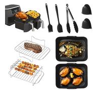 13 Piece Accessoires Air Fryer, Air fryer accessoires pour Ninja Foodi AF300EU AF400EU 7,6-9,5L Tous les bi-districts Air fryer ninja accessoires, Moule air fryer Sans BPA, Passe au Lave-Vaisselle