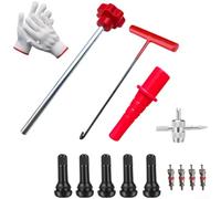 13-Piece Tire Valve Core Tool Kit Car Motorcycle(Red)